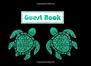 Download Guest Book: Black and Teal Sea Turtle Mandala Cover - 140 Pages for Guests Comments - 8.25 x 6 - Lark Designs file in PDF